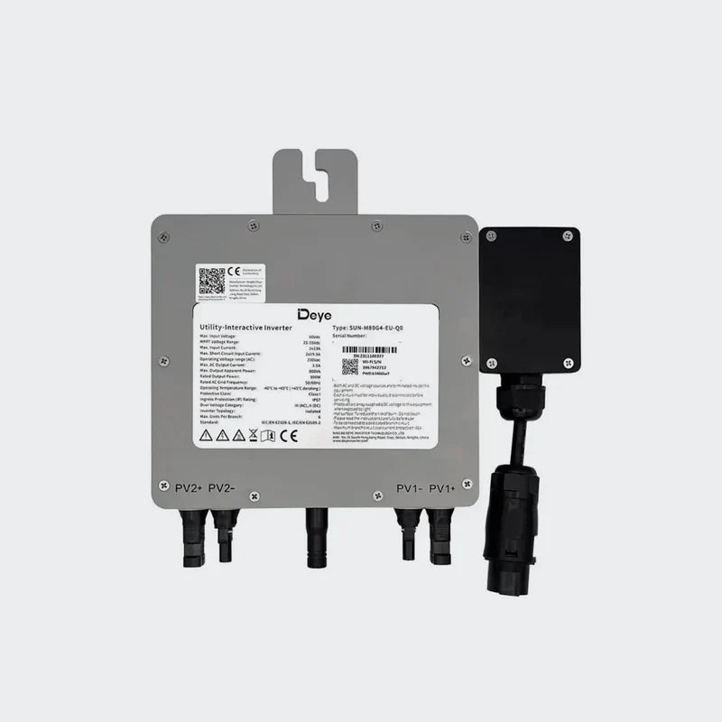 Mikro-Wechselrichter DEYE SUN-M80G4-EU-Q0 inkl. 5m Anschlusskabel (B2B)