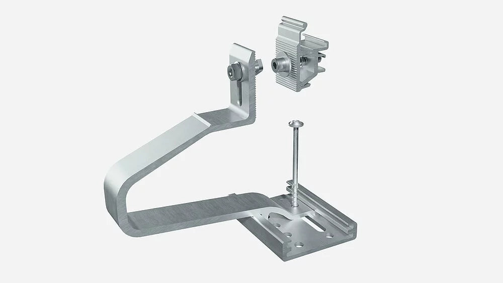 Aerocompact Dachhaken Alu. doppelt verstellbar mit Hammerkopfschraube