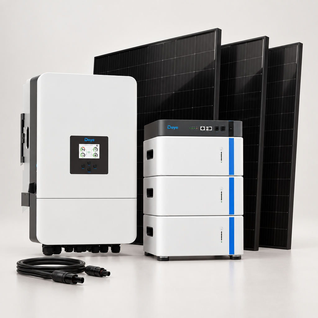 NexisPower PV-Komplettanlage 10,80 kWp mit Deye 10 kW Hybrid und 15,3 kWh AI-W Speicher
